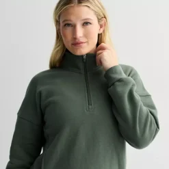 Petite Tek Gear® Quarter Zip Sweatshirt -Tek Gear Shop 7569191 ALT2