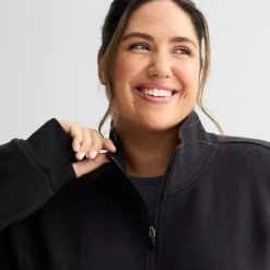 Plus Size Tek Gear® Ultrasoft Fleece Full-Zip Mock Neck Jacket -Tek Gear Shop 7578278 ALT2