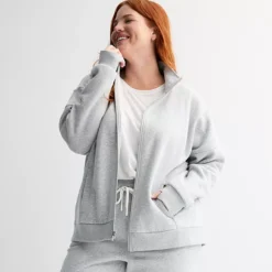 Plus Size Tek Gear® Ultrasoft Fleece Full-Zip Mock Neck Jacket