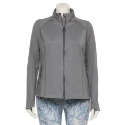 Plus Size Tek Gear® Adaptive Ultrastretch Performance Jacket -Tek Gear Shop 7578794 Charcoal