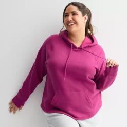 Plus Size Tek Gear® Ultrasoft Fleece Hoodie -Tek Gear Shop 7583515 Elegant Berry
