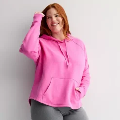 Plus Size Tek Gear® Ultrasoft Fleece Hoodie -Tek Gear Shop 7583515 Pink Ornament