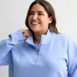 Plus Size Tek Gear® UltraComfort Quarter Zip Pullover -Tek Gear Shop 7588721 ALT2