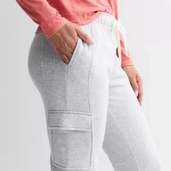 Women's Tek Gear® Ultrasoft Fleece Cargo Jogger Pants -Tek Gear Shop 7593621 ALT2