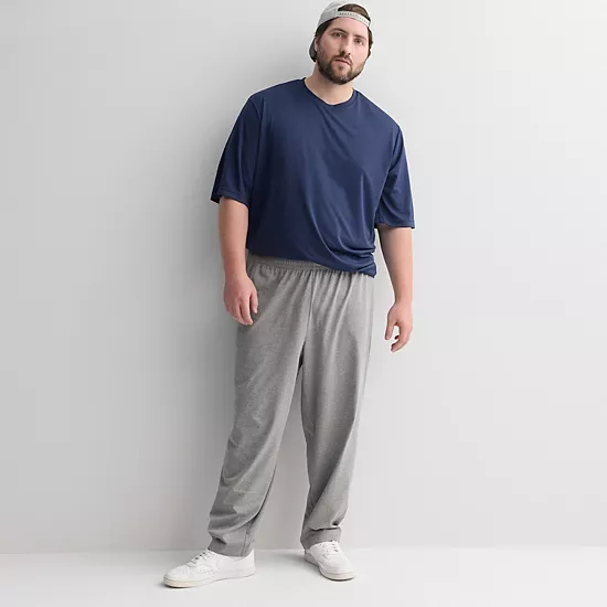 Big & Tall Tek Gear® Ultra Soft Jersey Open Bottom Pants 4 Big & Tall Tek Gear® Ultra Soft Jersey Open Bottom Pants - Image 4