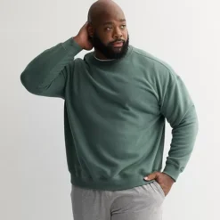 Big & Tall Tek Gear® Ultra Soft Fleece Crew Neck Pullover -Tek Gear Shop 7603936 Festivity Pine