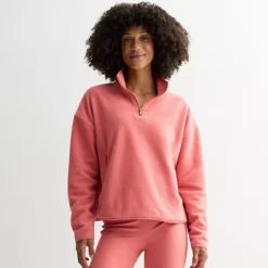 Women's Tek Gear® Micro Fleece 1/4 Zip Pullover -Tek Gear Shop 7606348 Scented Rose