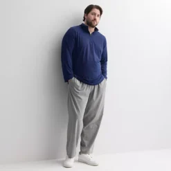 Big & Tall Tek Gear® Mesh Quarter Zip Pullover -Tek Gear Shop 7627740 ALT3