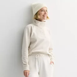 Women's Tek Gear® Waffle Henley Top -Tek Gear Shop 7628025 White Oak