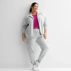 Plus Size Tek Gear® Ultrasoft Fleece Cargo Joggers -Tek Gear Shop 7641200 ALT3