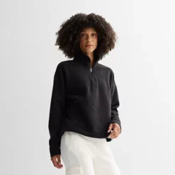 Petite Tek Gear® Micro Fleece Quarter-Zip Pullover