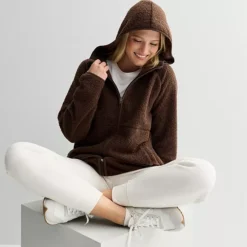 Women's Tek Gear® Hooded Boucle Jacket -Tek Gear Shop 7668712 ALT3