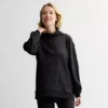 Women's Tek Gear® Ultra Soft Fleece Shine Funnel Neck Tunic Sweatshirt
