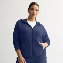 Women's Tek Gear® Essential Hooded Jacket -Tek Gear Shop 7720676 Navy Romance 1