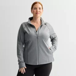 Plus Size Tek Gear® Ultrastretch Performance Jacket -Tek Gear Shop 7738541 Charcoal