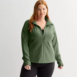 Plus Size Tek Gear® Ultrastretch Performance Jacket -Tek Gear Shop 7738541 Esta Olive