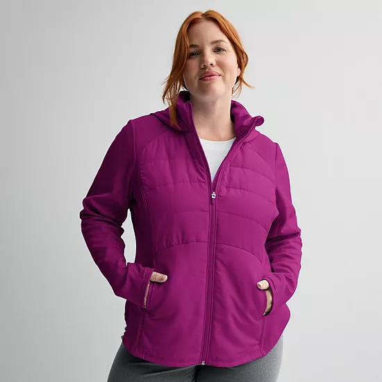 Plus Size Tek Gear® Mixed Media Jacket 8 Plus Size Tek Gear® Mixed Media Jacket - Image 8