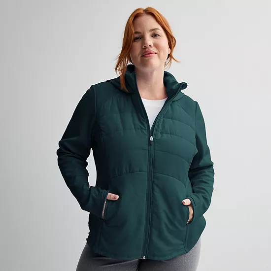 Plus Size Tek Gear® Mixed Media Jacket 14 Plus Size Tek Gear® Mixed Media Jacket - Image 14