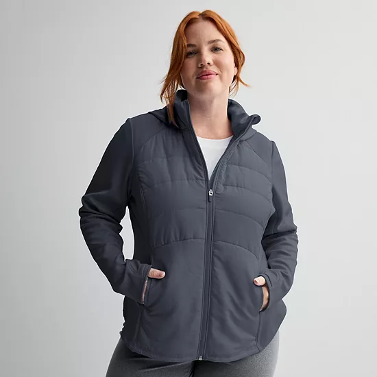 Plus Size Tek Gear® Mixed Media Jacket 12 Plus Size Tek Gear® Mixed Media Jacket - Image 12