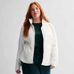 Plus Size Tek Gear® Mixed Media Jacket 23 Plus Size Tek Gear® Mixed Media Jacket -Tek Gear Shop 7857080 Ivory Tusk