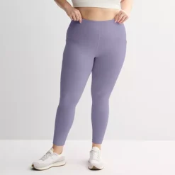Plus Size Tek Gear® Ultrastretch Pocket High-Waisted Capri Leggings -Tek Gear Shop 7885460 Joey Purple